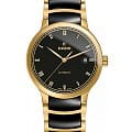 Rado Rado Centrix Automatic Diamonds R30079152 Automatic R30079152 механические мужские часы черный циферблат, браслет нержавеющая сталь с pvd-покрытием — вид спереди